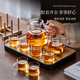 泥也茶具套裝泡茶壺玻璃茶杯整套耐熱茶色分離公道杯茶盤(pán)家用高檔茶器