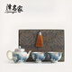 澤名家鎏銀功夫茶具一壺二杯送長輩領(lǐng)導(dǎo)爸爸媽媽老師生日壽宴中秋伴手禮 鎏銀 荷塘月色丨一壺二杯