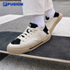 FILA FUSION斐樂潮牌WALLRIDE女鞋帆布鞋休閑運動鞋燈芯絨一腳蹬鞋子