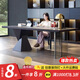 烎途實木書桌亞克力復(fù)古風(fēng)意式極簡電腦桌創(chuàng)意多功能工作臺懸浮辦公桌 單書桌【帶智能排插】 160x70x75cm