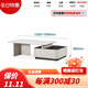 顧家一家居2024年新款電視柜落地收納儲物柜一體客廳家用茶幾木業(yè) (1)米白色+黑色LS883L1-A茶幾