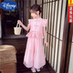 迪士尼（DISNEY）女童2025夏季新中式闊腿褲套裝新款國風(fēng)小女孩休閑洋氣兒童兩件套 圣羅格套裝粉色 130 建議身高120