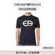 安普里奧·阿瑪尼（Emporio Armani）夏季新款運動(dòng)潮流輕奢休閑男短袖t恤深藍XL