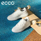 愛步（ECCO）25年夏季新款厚底休閑板鞋 街頭球鞋女鞋272813 白色/灰白色38