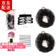 傾欣兒童芭蕾舞蹈考級發(fā)網(wǎng)女丸子頭隱形盤(pán)發(fā)網(wǎng)兜空姐銀行酒店職業(yè)頭花 抽繩款-盤(pán)發(fā)套裝（兒童考級）
