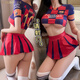 靈柔 情趣內衣 性感睡衣足球寶貝制服誘惑sm角色扮演純欲睡裙免脫啦啦隊服 夫妻刺激房事變態(tài)成人情趣用品