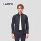 藍(lán)豹（LAMPO）【涼感科技】春夏休閑襯衫男士防水防曬抗皺易打理彈力長(zhǎng)袖襯衣男 深藍(lán) 39 (170/88)