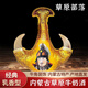 草原部落內(nèi)蒙古特產(chǎn)42度皮囊酒500ml皮壺真羊角牛奶酒康莊乳香型奶酒