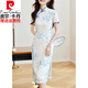 皮爾卡丹高檔國風(fēng)連衣裙女2025夏季新款典雅青花瓷國風(fēng)裙子感開(kāi)叉旗袍 青花瓷開(kāi)叉旗袍 L 102-114斤