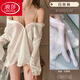 浪莎（LangSha）老公喜歡大碼睡衣女夏款情調(diào)高級感男友風襯衫情侶透明薄款家居服 白色[含T褲]+白絲襪 均碼 [建議80-130斤]保密發(fā)貨 速發(fā)