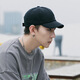 NKADDS短帽檐帽子男ins夏季鴨舌帽潮牌防曬休閑透氣百搭男士遮陽(yáng)棒球帽 5cm純色-黑色 均碼