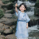 童槐2025開(kāi)學(xué)季男童漢服夏季新款兒童帥氣古裝中國風(fēng)寶寶唐裝小少爺服 淺藍色上衣+褲子 110
