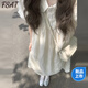 FSAT2025新款小個(gè)子法式初戀連衣裙子夏季氣質(zhì)女裝學(xué)院風(fēng)格紋polo長(zhǎng)裙 連衣裙【開(kāi)春季穿搭miu里miu氣/ L 110-125斤