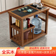 旺爵多功能移動茶桌茶臺燒水壺一體養(yǎng)生泡茶家用陽臺小茶柜實(shí)木茶水柜 胡桃色單茶桌（不帶電茶爐）