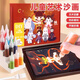 艾杰普兒童沙畫玩具哪吒彩沙手工DIY涂色繪畫3-6歲生日開學(xué)季禮物小學(xué)