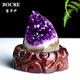 寶卡伊（BOCRE） 天然紫水晶洞高品原礦紫水晶簇消磁凈化錢(qián)袋子聚寶盆家居擺件 A8806如意金錢(qián)山高約11.5cm