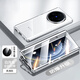 Suoaige vivox200s手機(jī)殼x200Ultra保護(hù)套vivox200Promini5G全包防摔透明翻蓋硬殼雙面玻璃se外殼 【銀色-高清款】 鏡頭全包丨無(wú)需貼膜 vivo x200 Ult