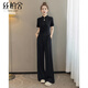 絲柏舍時(shí)尚套裝2025夏裝新款女新中式上衣搭松緊腰長(cháng)褲兩件套