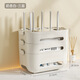 wifi路由器收納盒子光貓寬帶電視機頂盒落地放置架交換機桌面整理 奶杏白【三層】