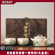 BOSSY大師作品敦煌文創(chuàng  )鎏銀高檔國風(fēng)功夫茶具套裝泡茶壺茶杯伴手禮物 龍鳳呈祥鎏銀一壺兩杯【禮盒裝】