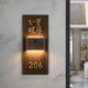 門(mén)牌號高級感大氣【寓意美滿(mǎn)家】亞克力字體led發(fā)光門(mén)牌定制家用充電智能感應燈3D立體貼字號碼房號牌 【充電感應】木紋燈+胡桃木-房號+如意暖居 22x50cm