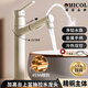 OMICOL【德國(guó)】全銅加高臺(tái)上盆水龍頭洗手盆洗臉盆冷熱抽拉式衛(wèi)生間龍頭 精銅主體丨臺(tái)上盆抽拉龍頭丨奶白 德國(guó)品牌原裝正品丨官方質(zhì)保20年