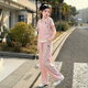 恬瑩女童夏裝2025新款洋氣時(shí)髦套裝大童女孩休閑運動(dòng)服兒童夏季兩件套 粉色套裝 160 （建議身高145-155CM）