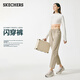 斯凱奇（Skechers）閃穿褲女士夏季2025新款透氣速干休閑褲寬松運動褲健身褲P225W291