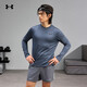 安德瑪（UNDERARMOUR）春夏Tech男子透氣訓練運動(dòng)長(cháng)袖T恤1382808 暴雨灰044 L