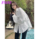 FSHE慵懶風(fēng)白色襯衫女2025新款設(shè)計(jì)感小眾早春夏外套小個(gè)子上衣女冬季 【白色】秋裝女2024年新款女士襯 L 55/60kg