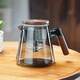 全度玻璃飄逸杯耐熱飄逸壺一鍵過(guò)濾泡茶壺茶水分離泡茶器功夫茶具家用 煙灰笙致飄逸壺800ml