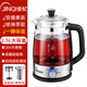 金杞金杞噴淋式黑茶煮茶器全自動(dòng)電熱蒸汽養生煮茶壺辦公室大容量泡茶壺 精鋼銀1.5升 雙網(wǎng)款