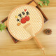溪山韻水舞蹈扇扇子夏季大手工古風(fēng)夏天中國(guó)風(fēng)老式寶寶兒童蒲扇diy搖錢扇 (平安喜樂)黃色圓蒲扇