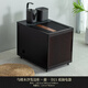 實(shí)木移動(dòng)茶臺茶幾茶桌家用沙發(fā)收納茶水柜燒水壺一體矮柜邊柜邊幾 雅黑電木款茶柜+越一D21底抽電器
