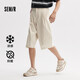森馬休閑中褲男夏季涼感抑菌七分褲子松緊腰簡(jiǎn)約通勤109324126104