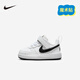 NIKE 耐克男女童休閑板鞋COURT BOROUGH輕便舒適兒童魔術(shù)貼運動(dòng)鞋低幫 DV5458-104 27 【建議腳長(cháng)16cm】