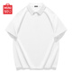 名創(chuàng)優(yōu)品（MINISO）2025夏季新款重磅華夫格翻領(lǐng)polo衫簡(jiǎn)約純色短袖t恤男 白 XL