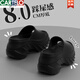 卡帝樂(lè )鱷魚(yú)（CARTELO）8cm踩屎感厚底拖鞋女夏季新款外穿增高休閑EVA網(wǎng)紅沙灘高跟涼拖鞋 黑色 8.0cm增高厚底 35-36 正碼