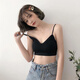 珍妮弗日記內衣女學(xué)生少女裹胸美背無(wú)鋼圈文胸薄款夏季 黑色1件-細肩帶美背文胸 均碼