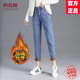 俞兆林（YUZHAOLIN）小腳牛仔褲女2025春秋冬季新款女裝休閑時(shí)尚加絨加厚哈倫百搭褲子 388復(fù)古藍(lán)加厚 加絨 26 [建議76-85斤穿]