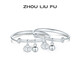 周六福（ZLF）S990足銀活口手鐲成對嬰兒寶寶小福鎖實(shí)心銀飾鐲子新生兒 約16g 寶寶手鐲