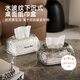 bydoll輕奢紙巾盒高級(jí)感家用客廳高檔創(chuàng)意餐巾紙下沉式抽紙盒巾收納盒灰