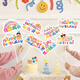 TaTanice 生日場(chǎng)景布置手舉牌8個(gè)裝兒童周歲生日裝飾派對拍照道具氛圍布置