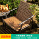 御藤美家（ROYAL RATTAN）住宅家具戶(hù)外桌椅庭院花園休閑露天陽(yáng)臺藤椅奶茶咖啡店別墅 卡其色藤椅(帶扶手)