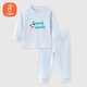 貝瑞加（Babyprints）兒童秋衣秋褲套裝男女寶寶內(nèi)衣2件套純棉家居服上衣褲子 熊貓100