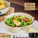 屋里屋外空氣炸鍋烤碗陶瓷雙耳碗家用微波爐烤箱專(zhuān)用焗飯碗點(diǎn)心水果沙拉碗 拂柳-圓形雙耳烤碗