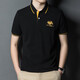 DVW國際品牌純棉短袖polo衫男夏季薄款t恤男純色刺繡商務(wù)休閑打底衫 黑色 XL 180推薦體重135-150斤