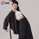 鐵箭舞蹈服女現(xiàn)代舞襯衫中國古典舞飄帶長袖練功服跳舞上衣 墨染  M