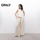 ONLY2025夏季新款時(shí)尚氣質(zhì)輕薄寬松亞麻套裝休閑褲女|125244004 A44銀樺灰色 XS