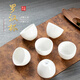 鈺銓龍門 羊脂玉瓷釉燒品茗杯 德化白瓷小茶杯功夫茶具辦公家用客人喝茶杯 羊脂玉瓷釉燒羅漢杯6杯（約80ml)